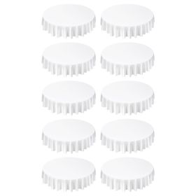 White Round Tablecloths 10 Pack, 90 Inches in Diameter, Stain- & Wrinkle- Resistant, Machine Washable Table Clothes